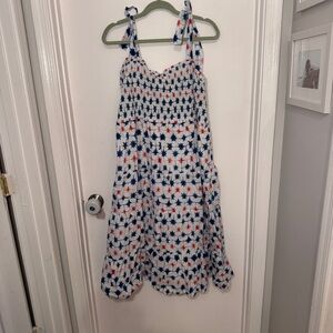 J. Crew Dress with Blue and Red Star Pattern